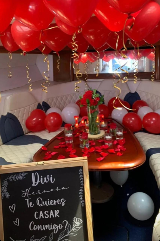 Pedida de mano a bordo