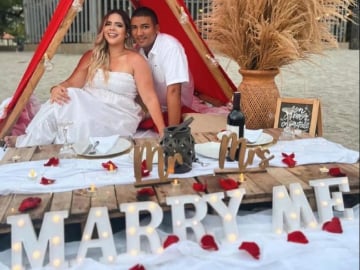 Dîner romantique sur la plage